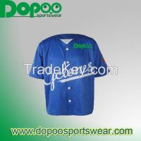 Fashion full buttons shirt baseball jersey plain wholesale