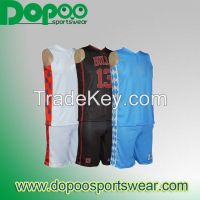 dye subliamtion 100% polyester basketball jerseys custom basketball wear