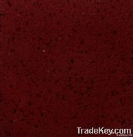Engineered Solid Surface Red Artificial Quartz Stone Slab