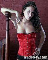 SC80009 Erotic Red Satin Underbust Corset