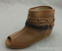 Lady's Ankle Boots with Heel inside