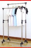 Adjustable Rolling Garment Rack Clothes Hanger