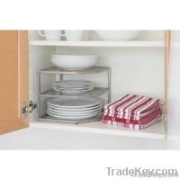 Kitchen Shelf Cabinet Organizer Plate Cup Wire Rack  Corner Stor