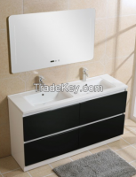 Double basin bathroom cabinet