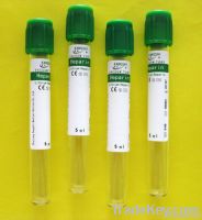 Plasma blood collection tube with Green Cap