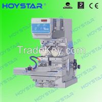 Desktop two color pad printer with shuttle