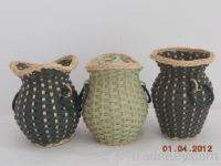 rattan small  vase
