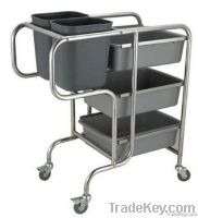 Stainless Steel Cleaning Trolley
