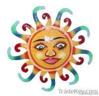 Handpainted Metal Sun Face