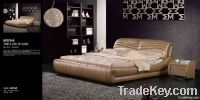 high quality soft bed/round bed/leather bed-9018
