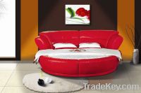 high quality soft bed/round bed/leather bed-221