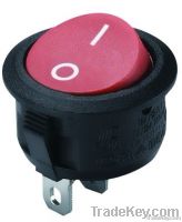 Round single pole rocker switch