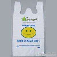 HDPE T-shirt bags on block