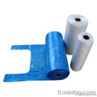 HDPE T-shirt bags on roll