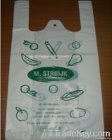HDPE/LDPE biodegradable eco friendly shopping t-shirt carrier bag