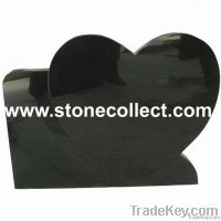 Shanxi Black Headstone with Carved Heart