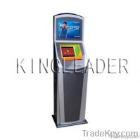 Two screen kiosk with SAW touchscreen