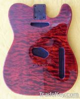 guitar body TL style quilt veneer ash sunburst finished