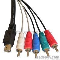 Mini DIN to 5RCA Cable