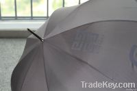 2012 new style black straight umbrella with curved handle