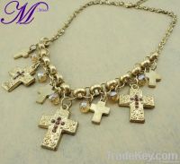 New arrive alloy cross charm necklace