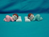 Plastic Small Sleeping Babies With Pillow