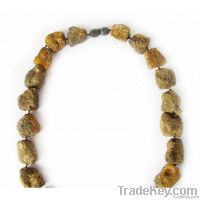 Raw amber necklace