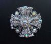 fashion alloy cross crystal rhinestone bridal brooch