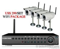 WiFi NVR Kits, CCTV Kits, Plug and Play Economic 4CH Wireless IP system