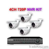 CCTV 720P Megapixel NVR kit, surveillance camera kit, 4CH HD NVR system