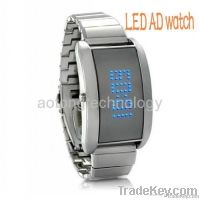 LED watch with AD, fashional watch