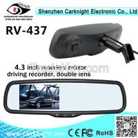 4.3inch TFT LCD rear view mirror with DVR&Auto-dimming