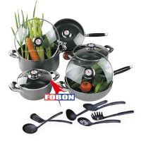 16 Pcs Aluminum Non-Stick Cookware Sets