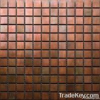 bronze color antique copper tile, interior and exterior metal mosaic