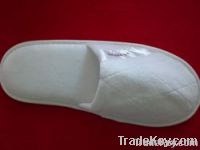 White Velour slipper with dotted sole(VR025)