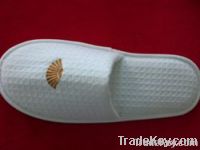 European size hotel waffle slippers with non woven bag