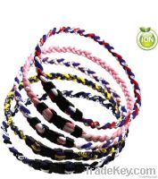 titanium sports braided ropes necklace