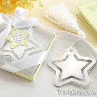 Wedding Favors Gifts/ Promotion Metal Bookmark/ Star Silver Bookmark