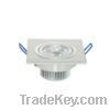 Aluminum high power 3*1w led ceiling light/downlight