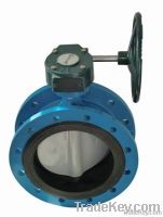 " Concentric Pin less Double Flanged Butterfly Valve With Gear Box "