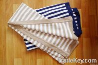 100%cotton elegance stripe knitted blanket
