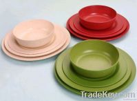 biodegradable bamboo fiber dinnerware set