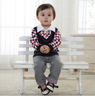 Fall and Spring boys gentleman suit children clothes baby boys multiple clothing sets