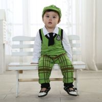 Fall and Spring boys gentleman suit children clothes baby boys multiple clothing sets