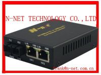 Unmanaged 10/100M Media Converter with  1 Fiber Port & 2 Ethernet Ports