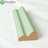Waterproof PVC Wrapped MDF Mouldings for Skirting Board 