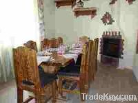 artificially aged wooden dining sets