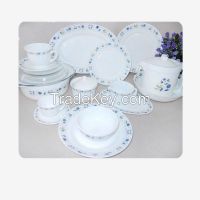 Hot Selling 58PCS Opal Glassware Dinnerware Heat Resistant Opal Glass Dinner Sets from China