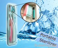 Portable toothbrush sterilizer
