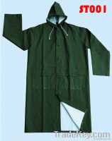 0.32MM PVC long hooded raincoat
